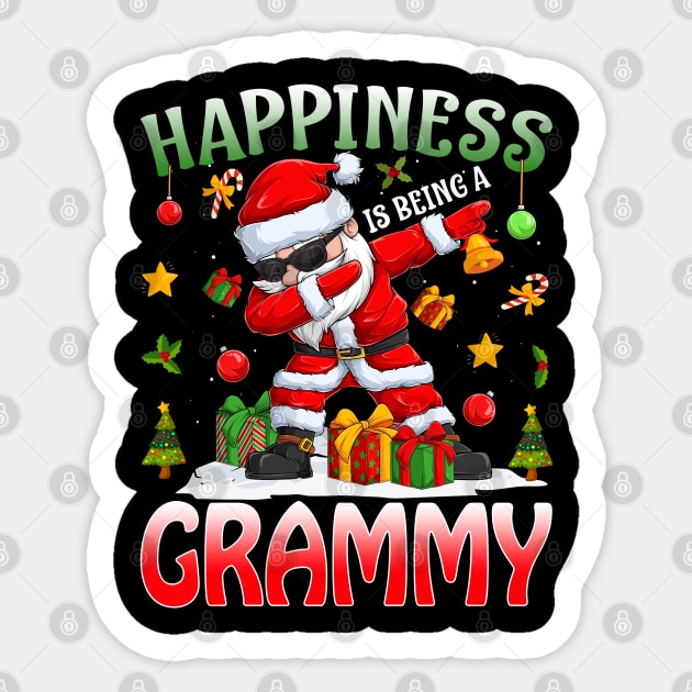 Happiness Is Being A Grammy Santa Christmas Sticker by intelus